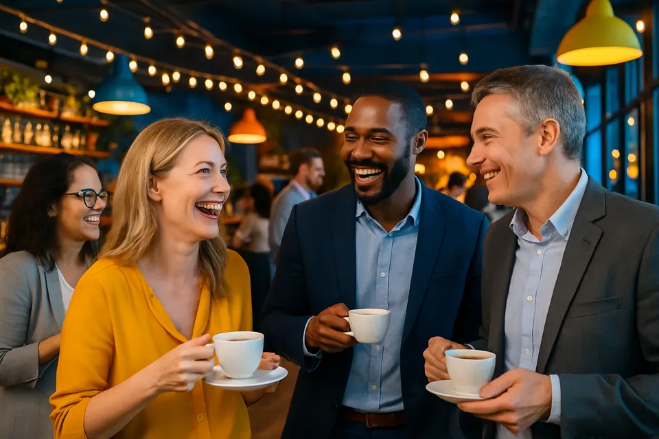 Outdoor editorial photograph for Coffee Club - October 22, 2026 - ELG Law Firm