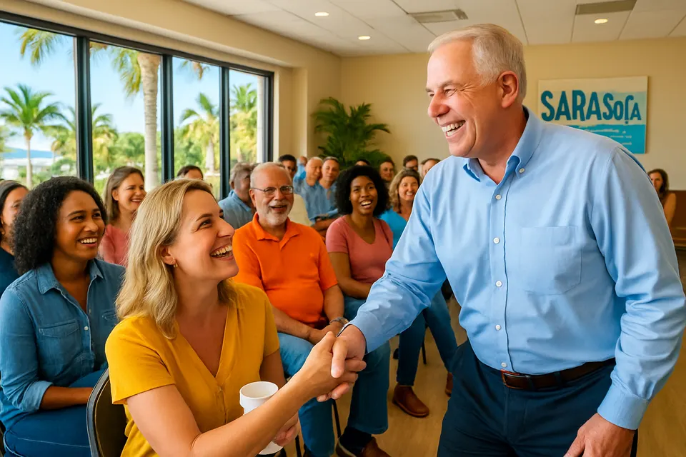 Outdoor editorial photograph for Coffee with the Commissioner - Tom Knight
