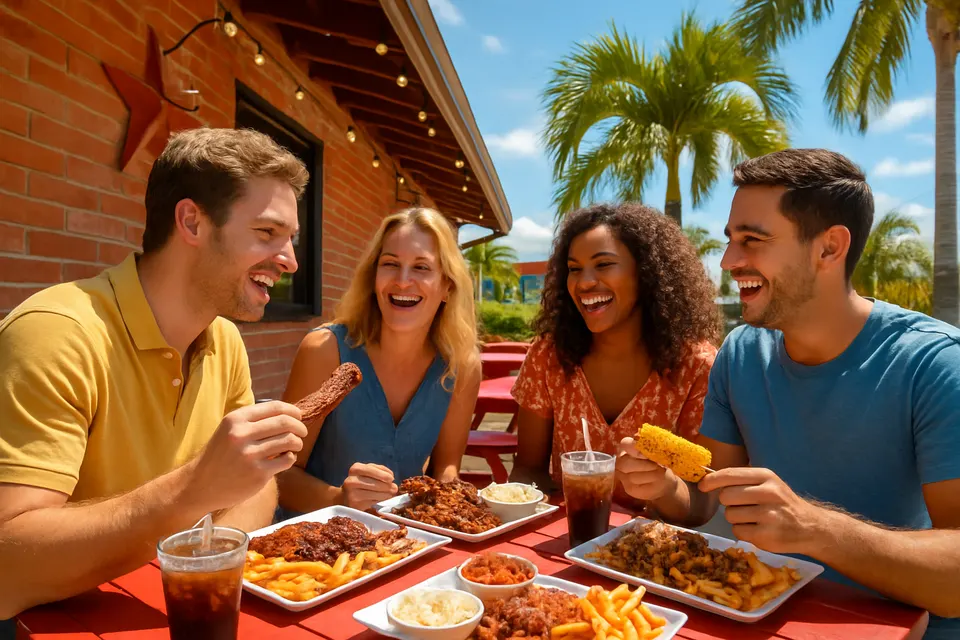 Outdoor editorial photograph for Good Morning, Sarasota - Sonny's Real Pit Bar-B-Q