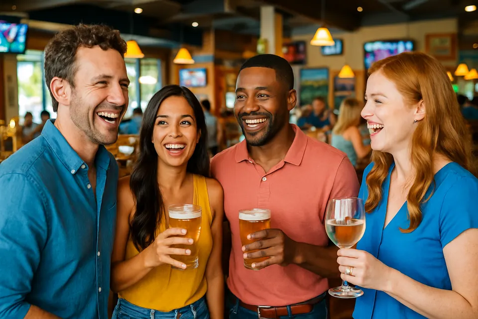 Outdoor editorial photograph for 2027 YPG & Leadership Alumni After Hours at Gecko's On Clark