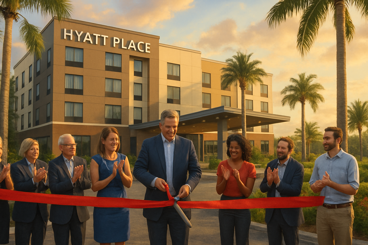 Editorial illustration for Hyatt Place Lakewood Ranch Ribbon Cutting